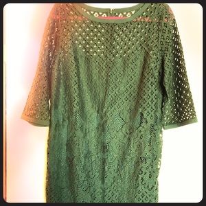 Dark green lace dress